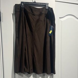 Jones New York Dark Brown A-Line Skirt